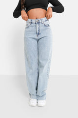 Lockere Low-Jeans Blau