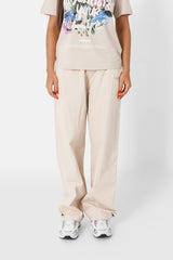 Pantalon parachute logo Beige clair