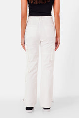 Reversible cargo belt pants White