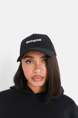 Casquette logo métallique nylon Noir