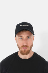 Casquette logo métallique nylon Noir