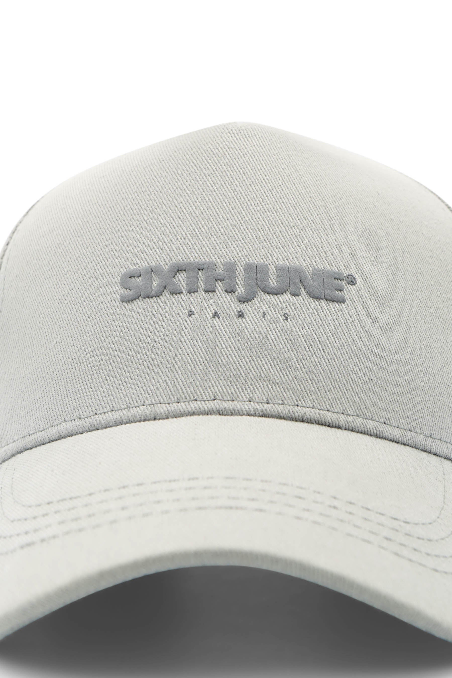 Casquette logo gommé Gris