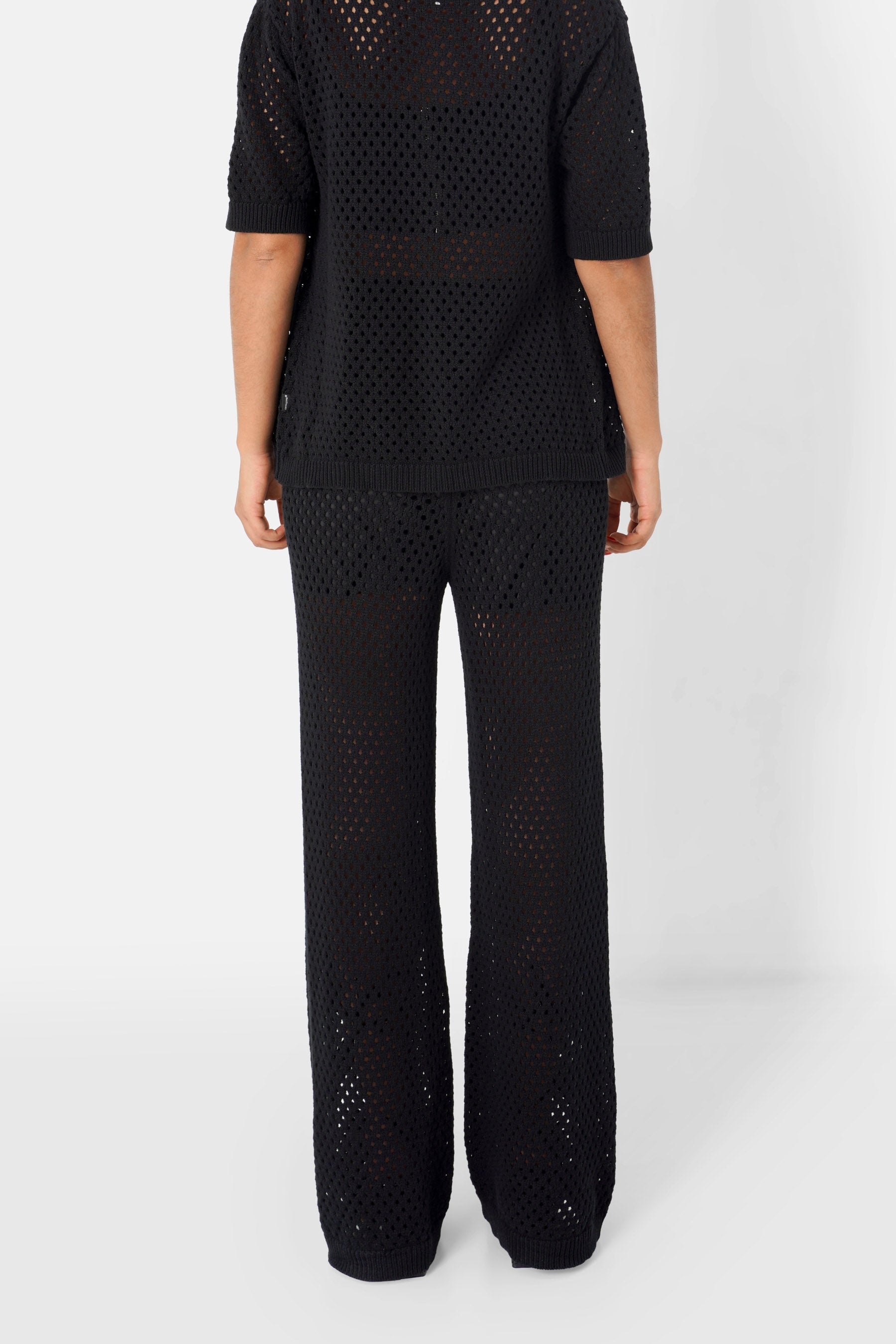 Pantalon crochet details Noir