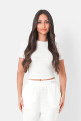 T-shirt texturé wavy bijou Blanc