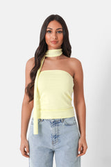 Top bandeau foulard Jaune