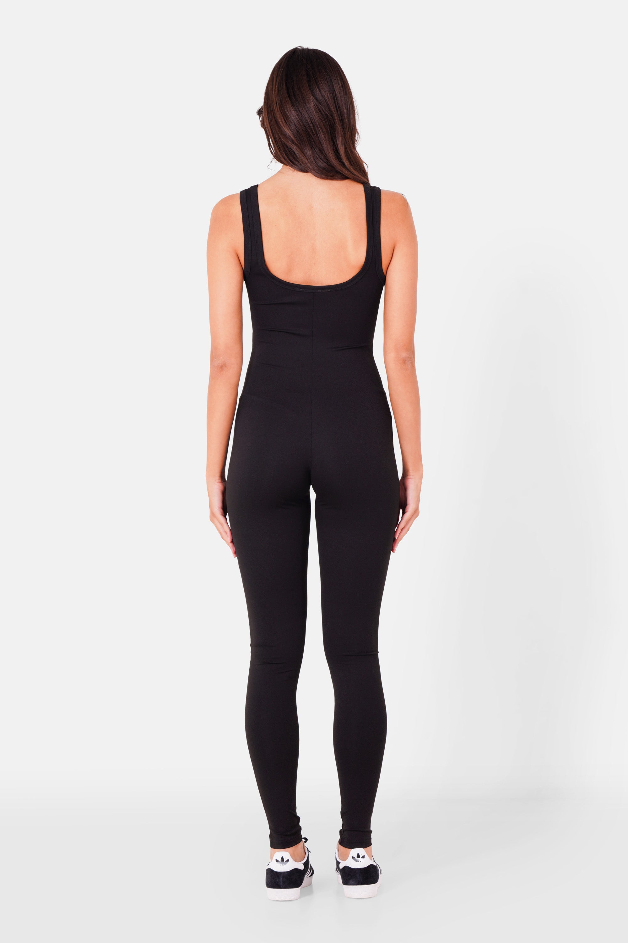 Logo printed stretch jumpsuit Black