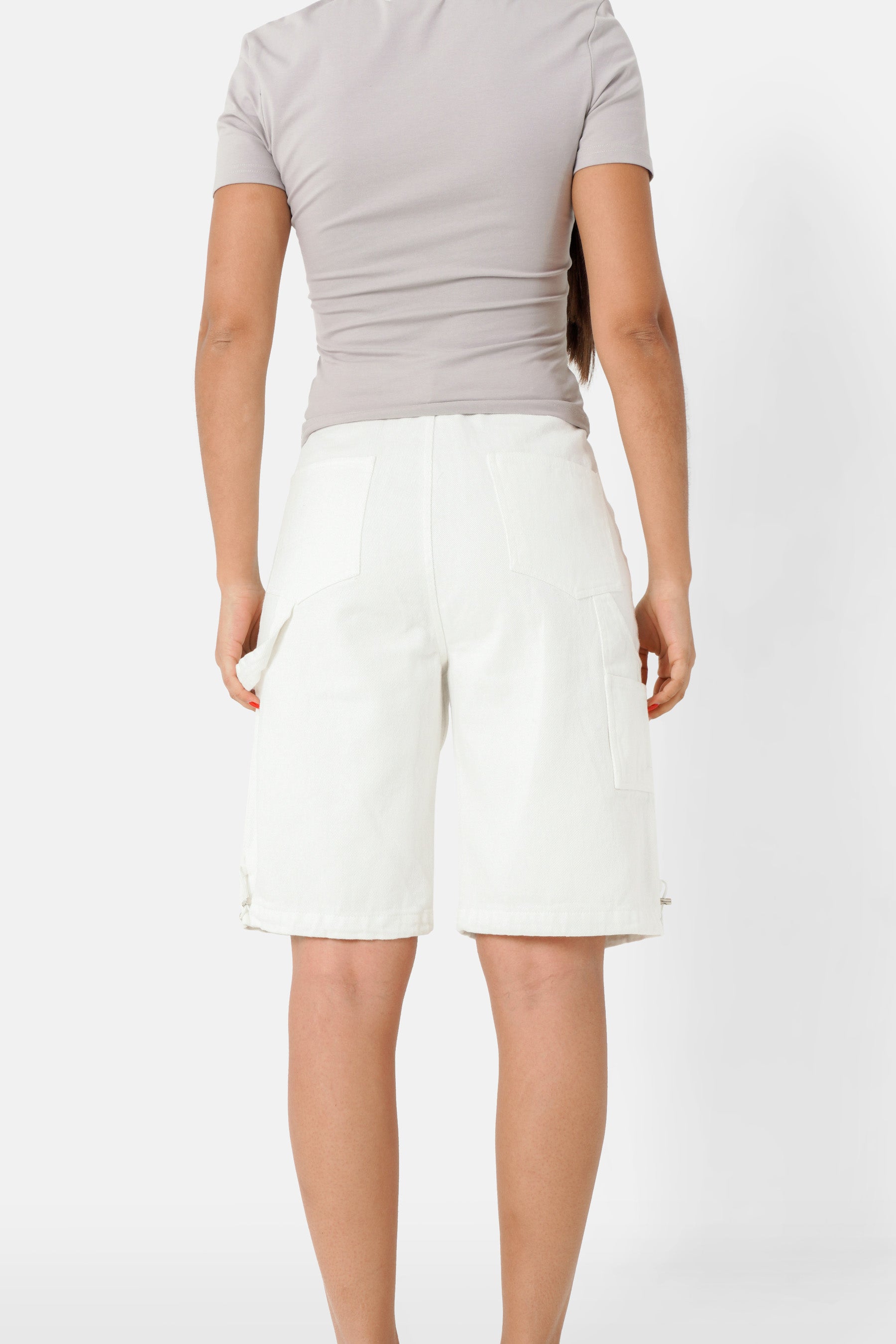 Carpenter shorts with drawstrings White