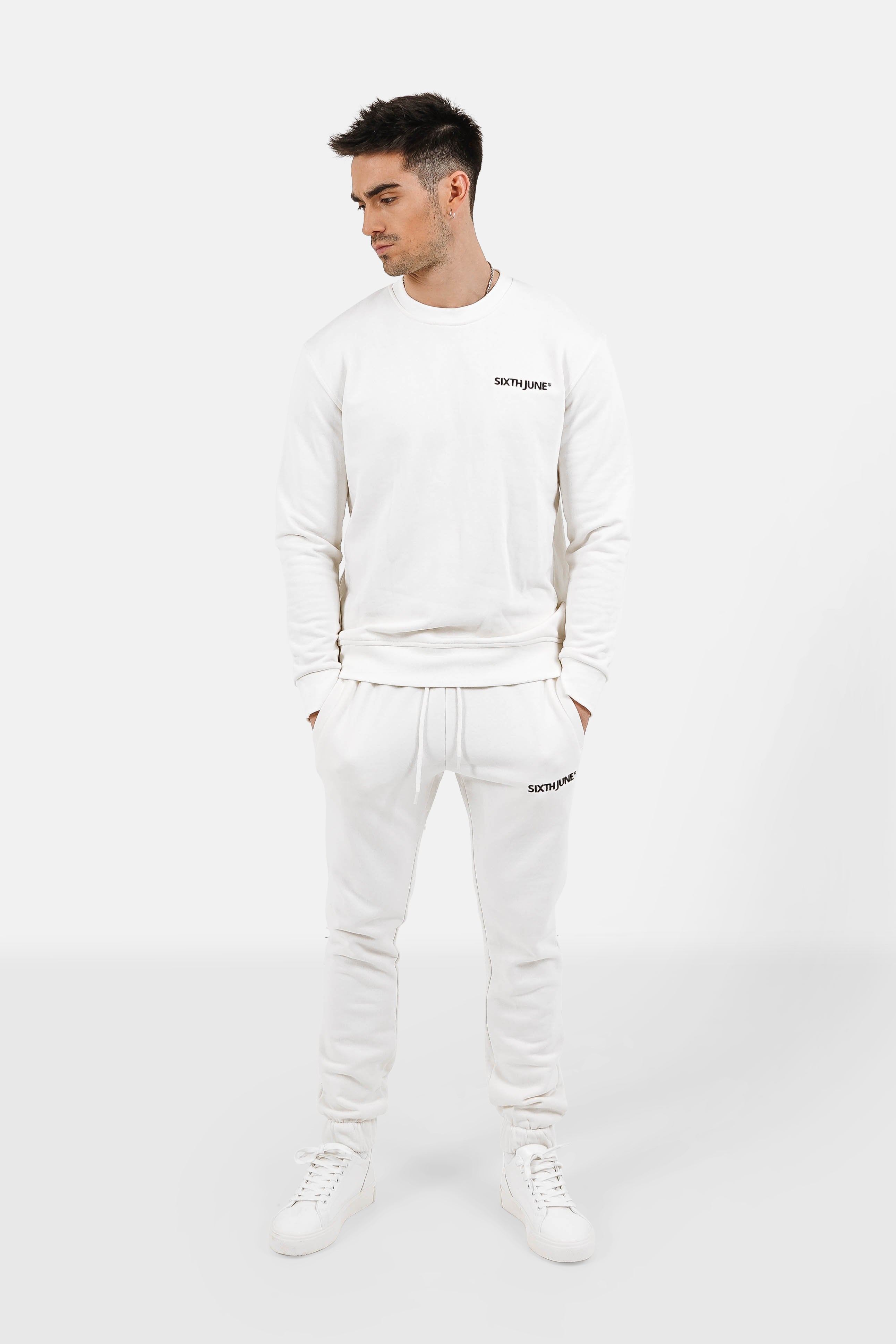 Jogging soft logo brodé Blanc