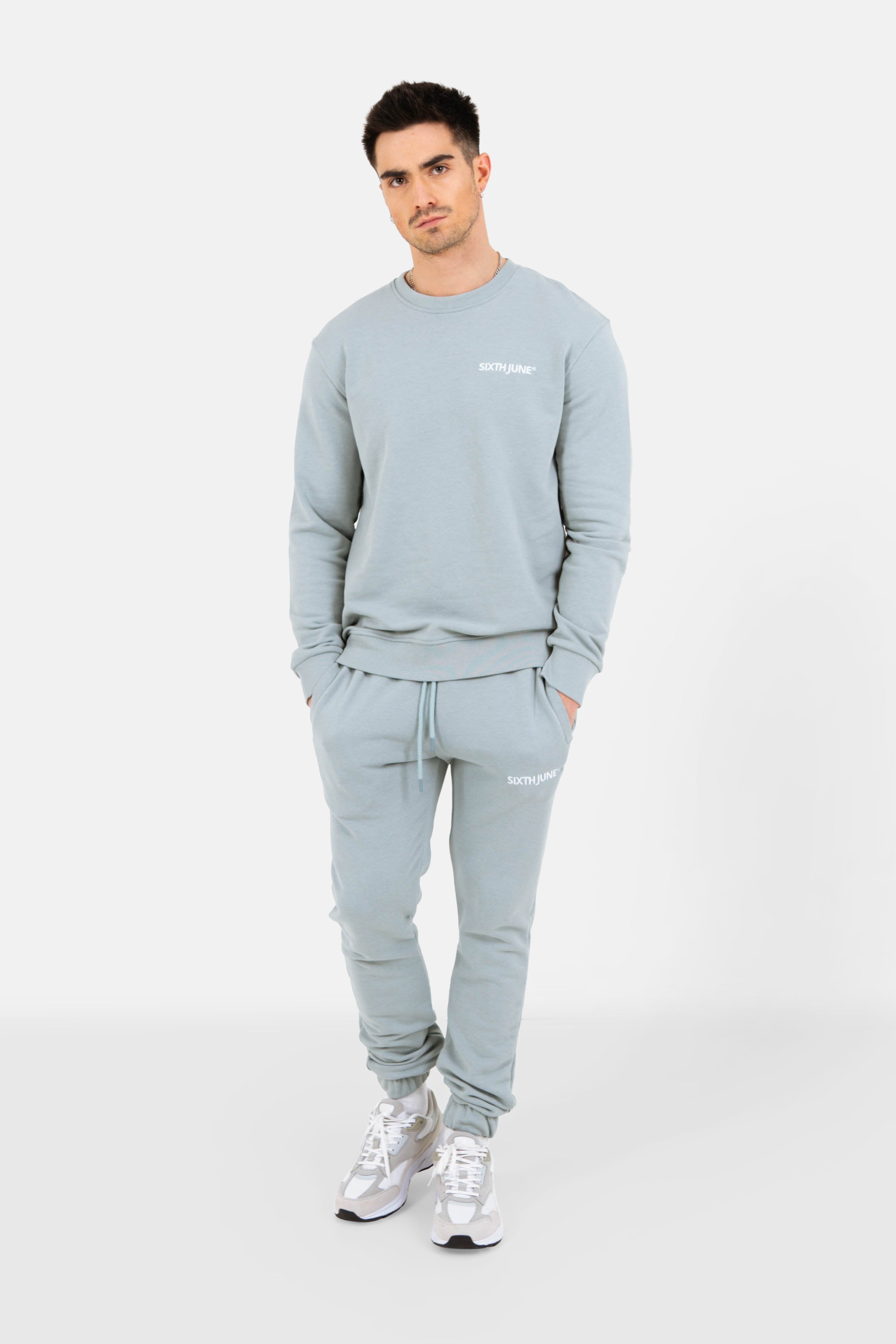 Jogging soft logo brodé Bleu