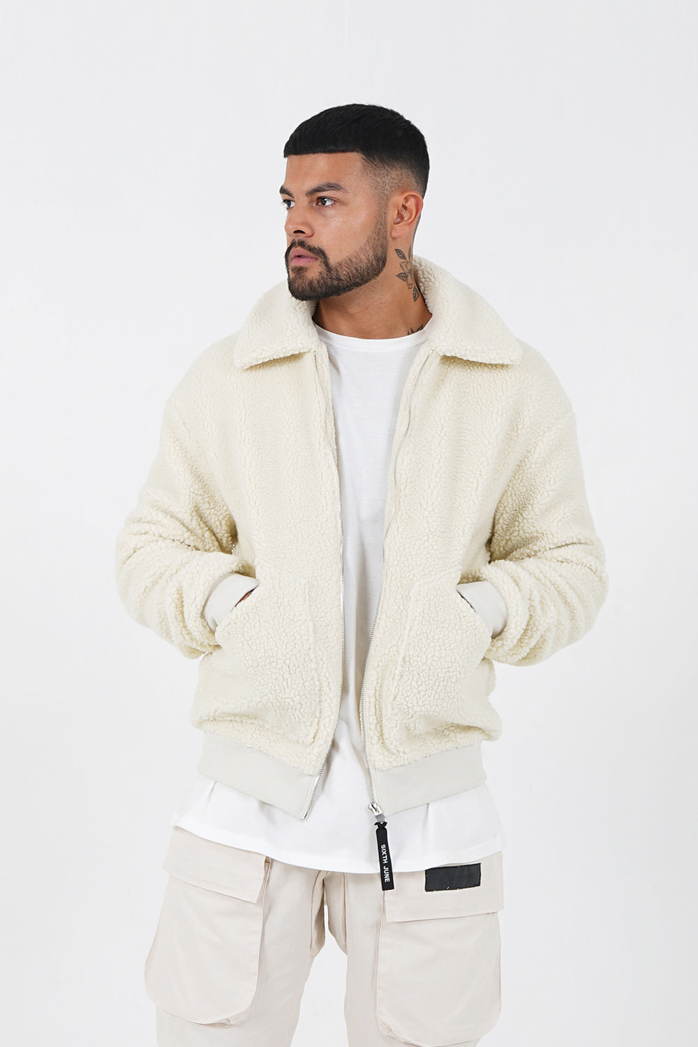 Beige sherpa shop jacket