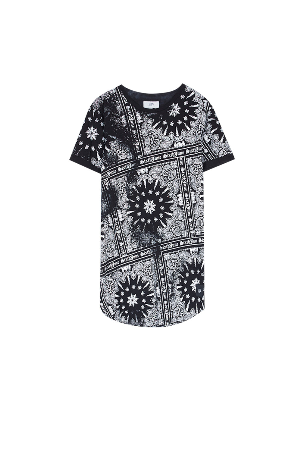 All over bandana shirt black – Sixth June