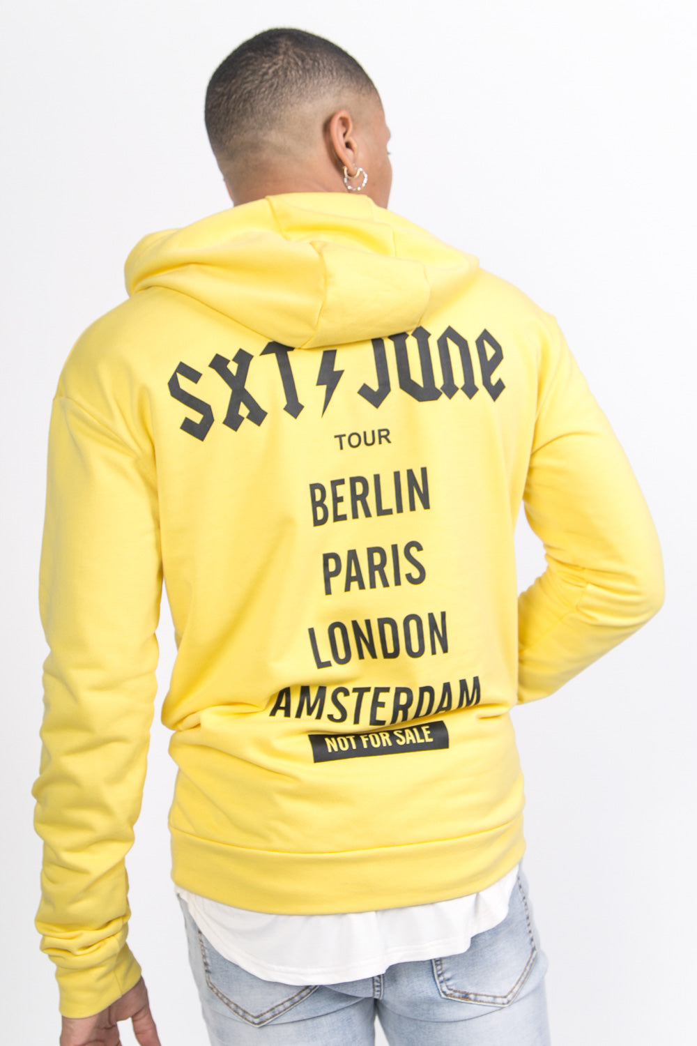 Sixth June - Sweat capuche crew tour jaune