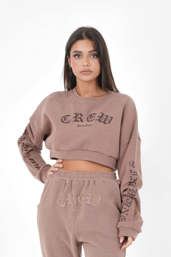 Sixth june best sale crop crew sweatshirt