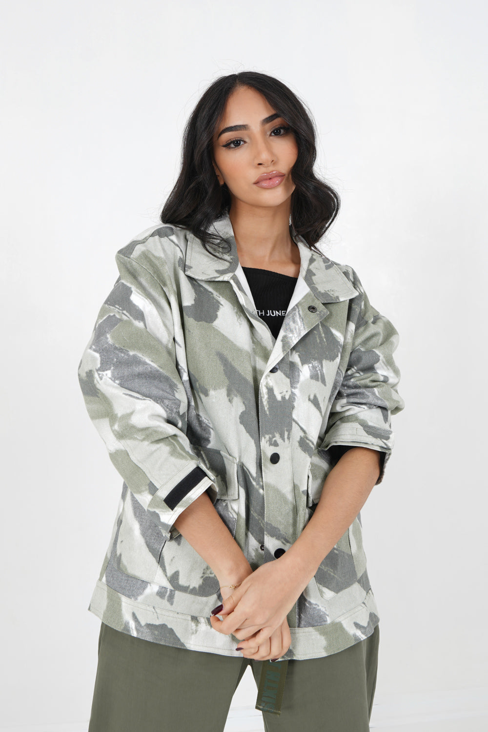 Oversized camo clearance jacket womens