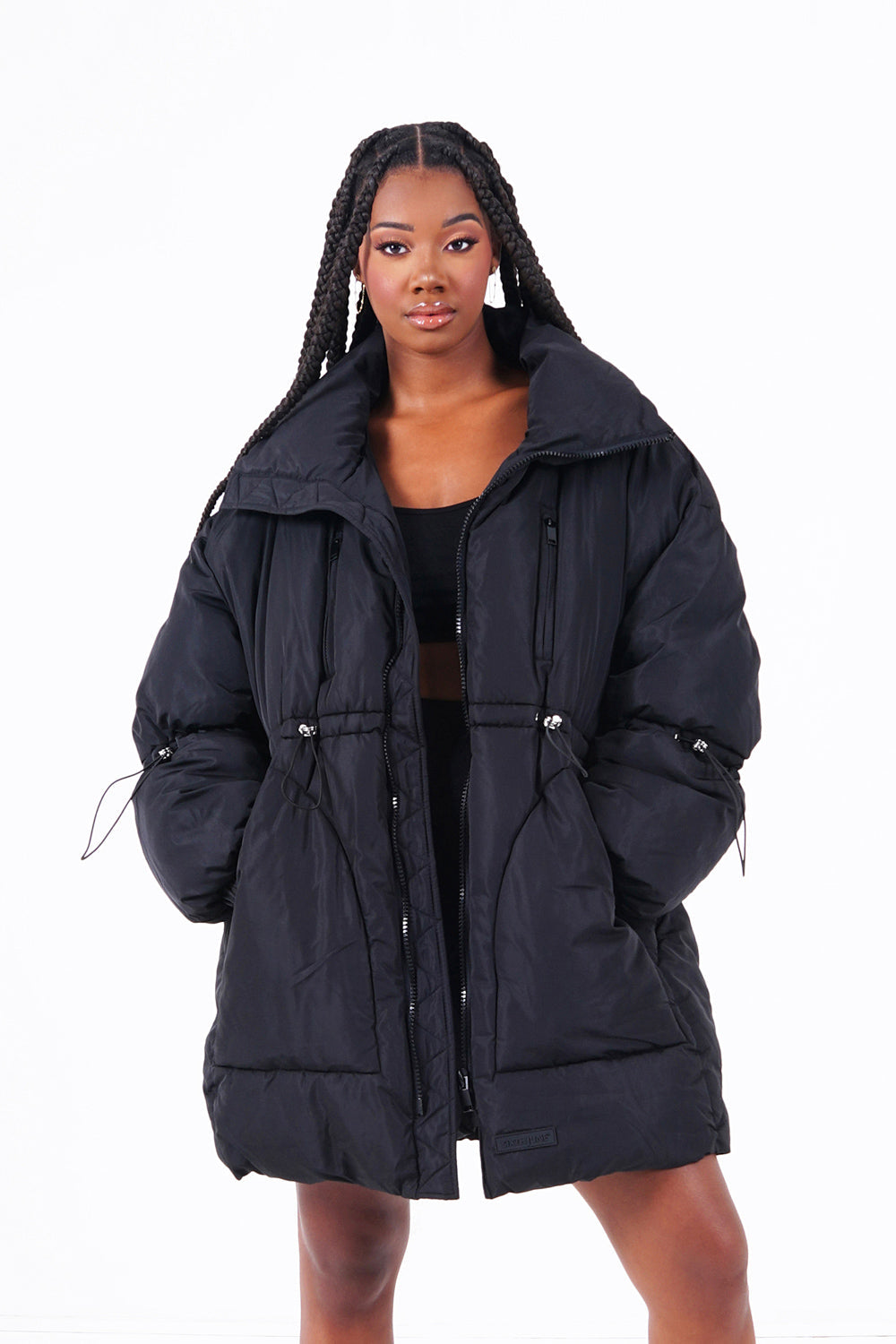 V by very outlet long oversized puffer jacket