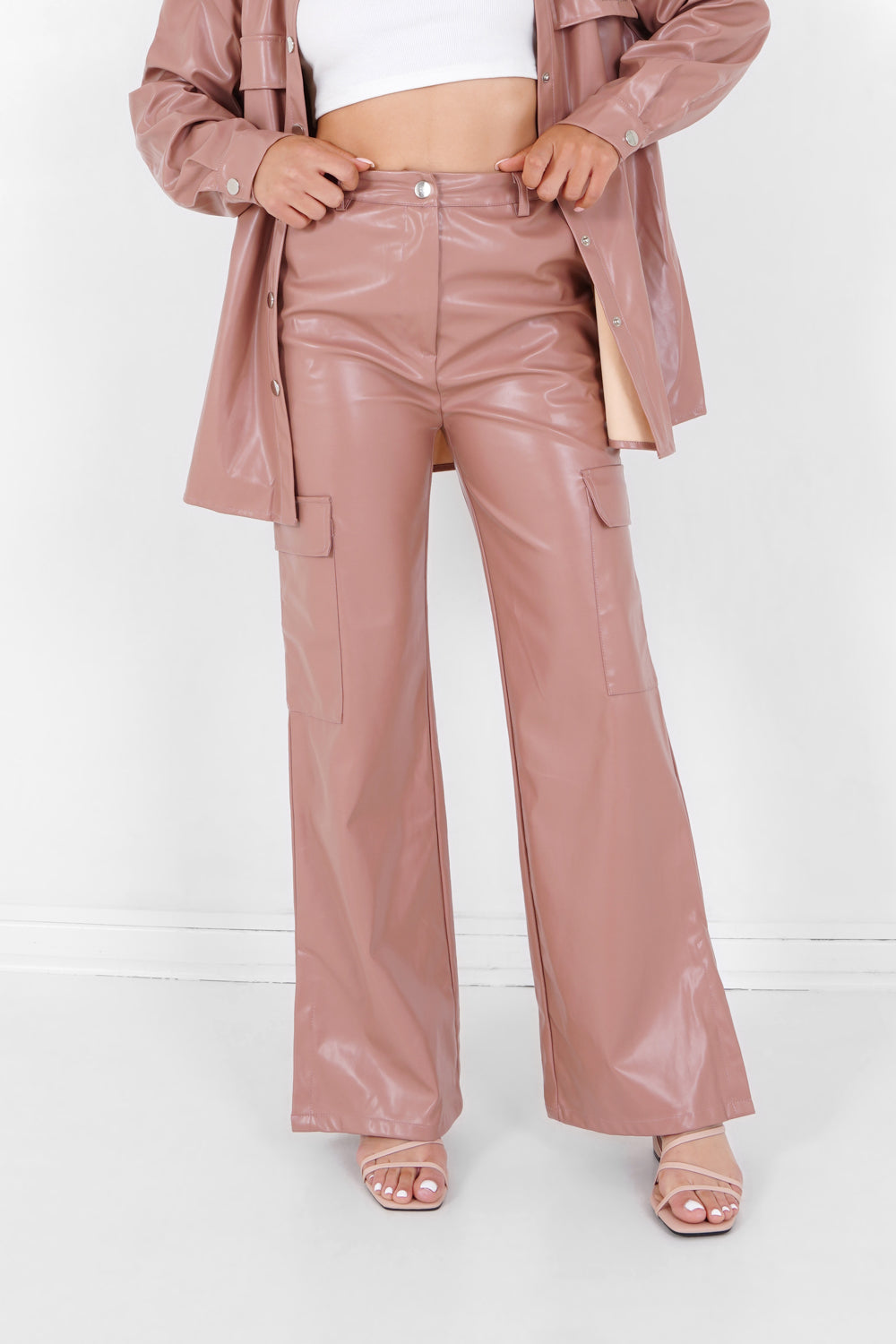 Faux leather pants Pink