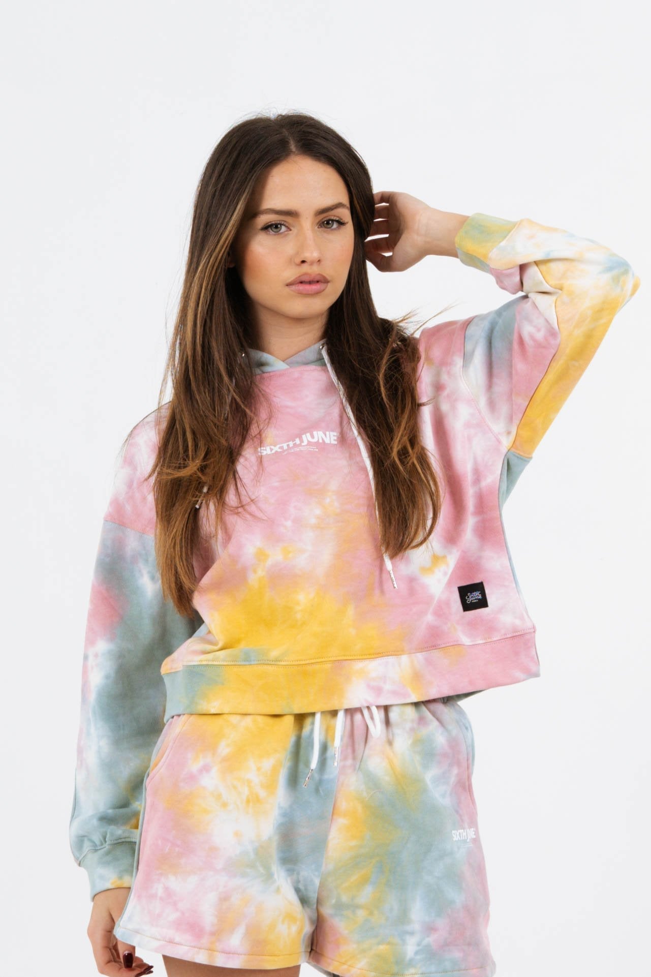 Multicolored hoodie yellow Sixth June